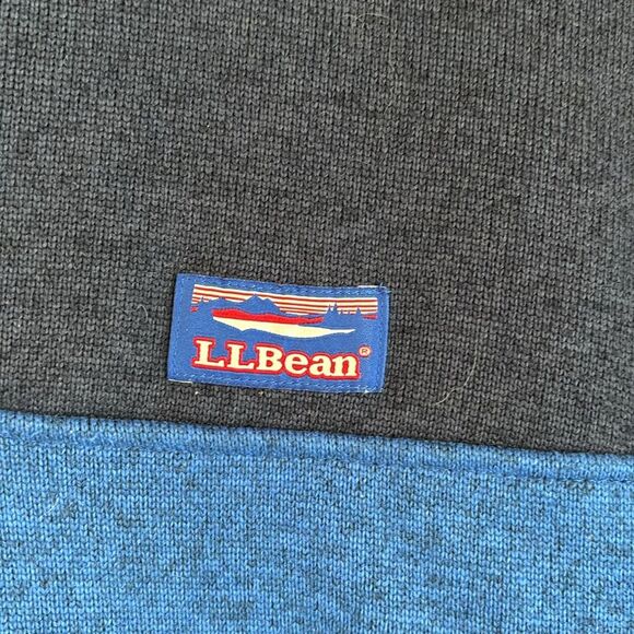 L.L.Bean Sweater Fleece Pullover hooded Men Colorblock jacket sweatshirt XL EUC - Picture 3 of 10